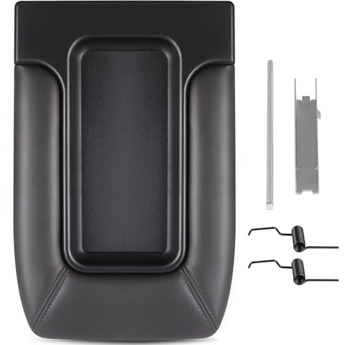 SCITOO Center Console Lid fit for 1999-2007 For Chevy Silverado Dark Grey